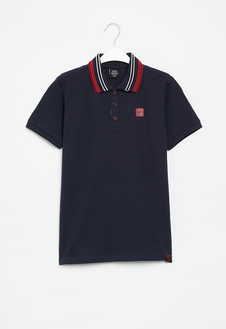 SOVIET - B honcho boys short sleeve pique golfer - navy