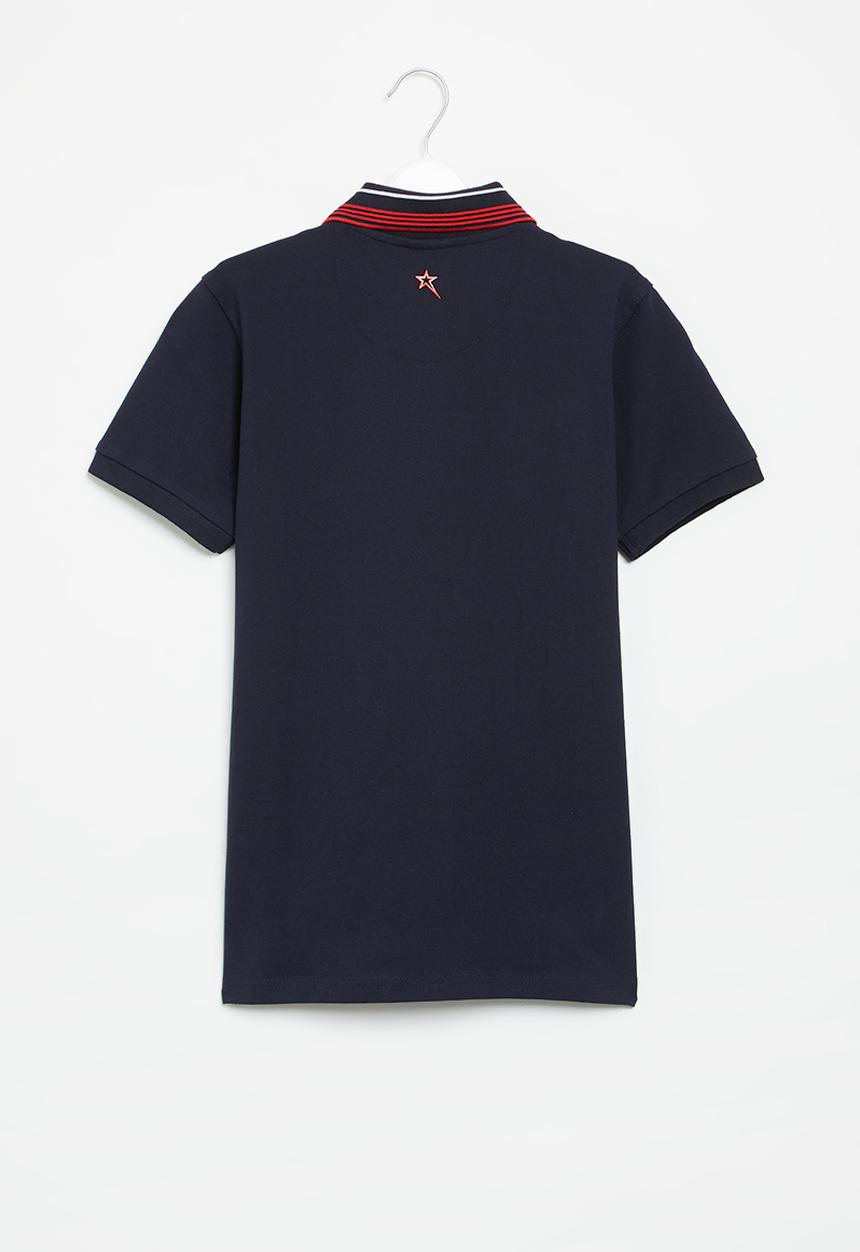 SOVIET - B honcho boys short sleeve pique golfer - navy