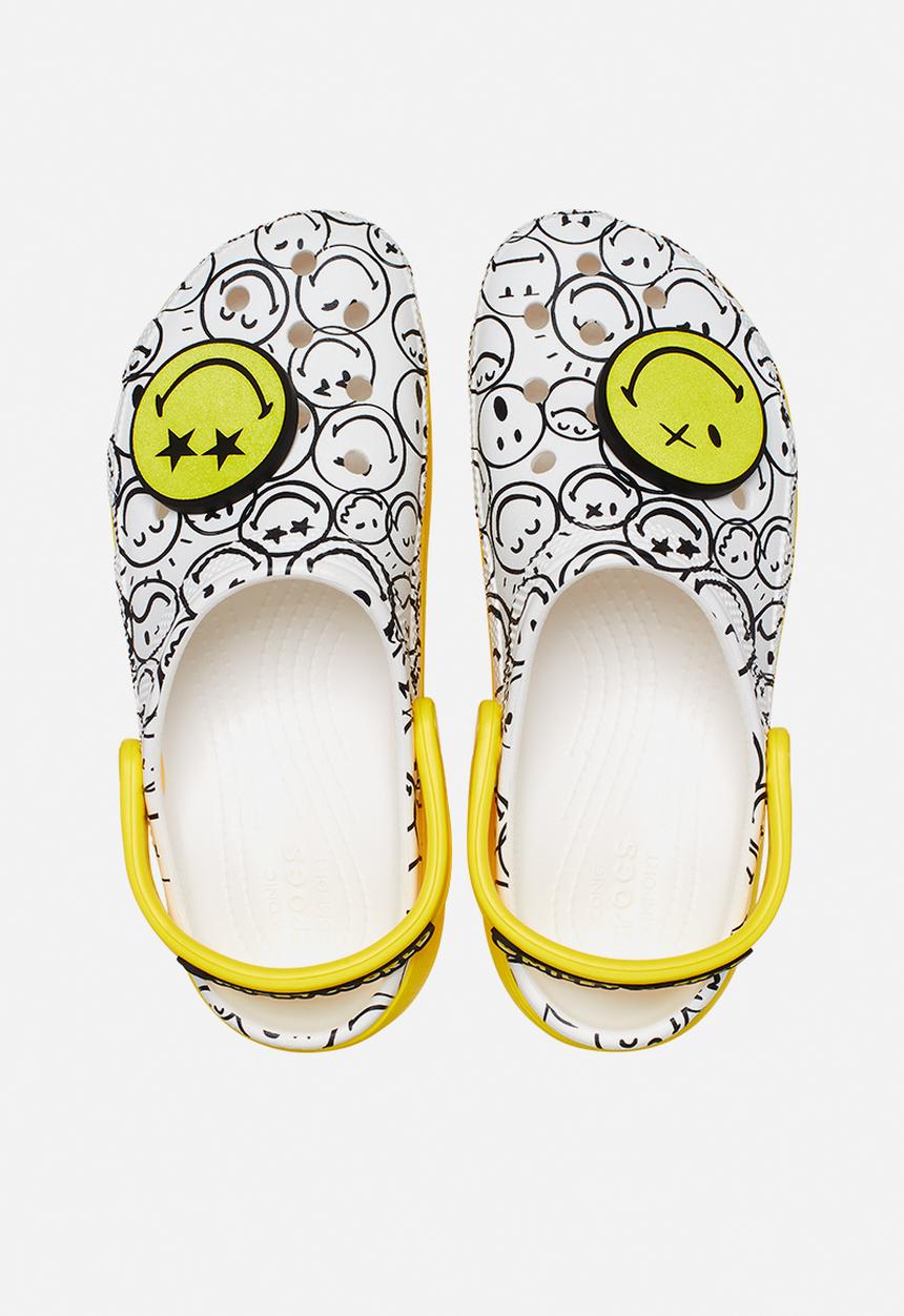 Crocs - Classic platform smiley clog w - white. & multi