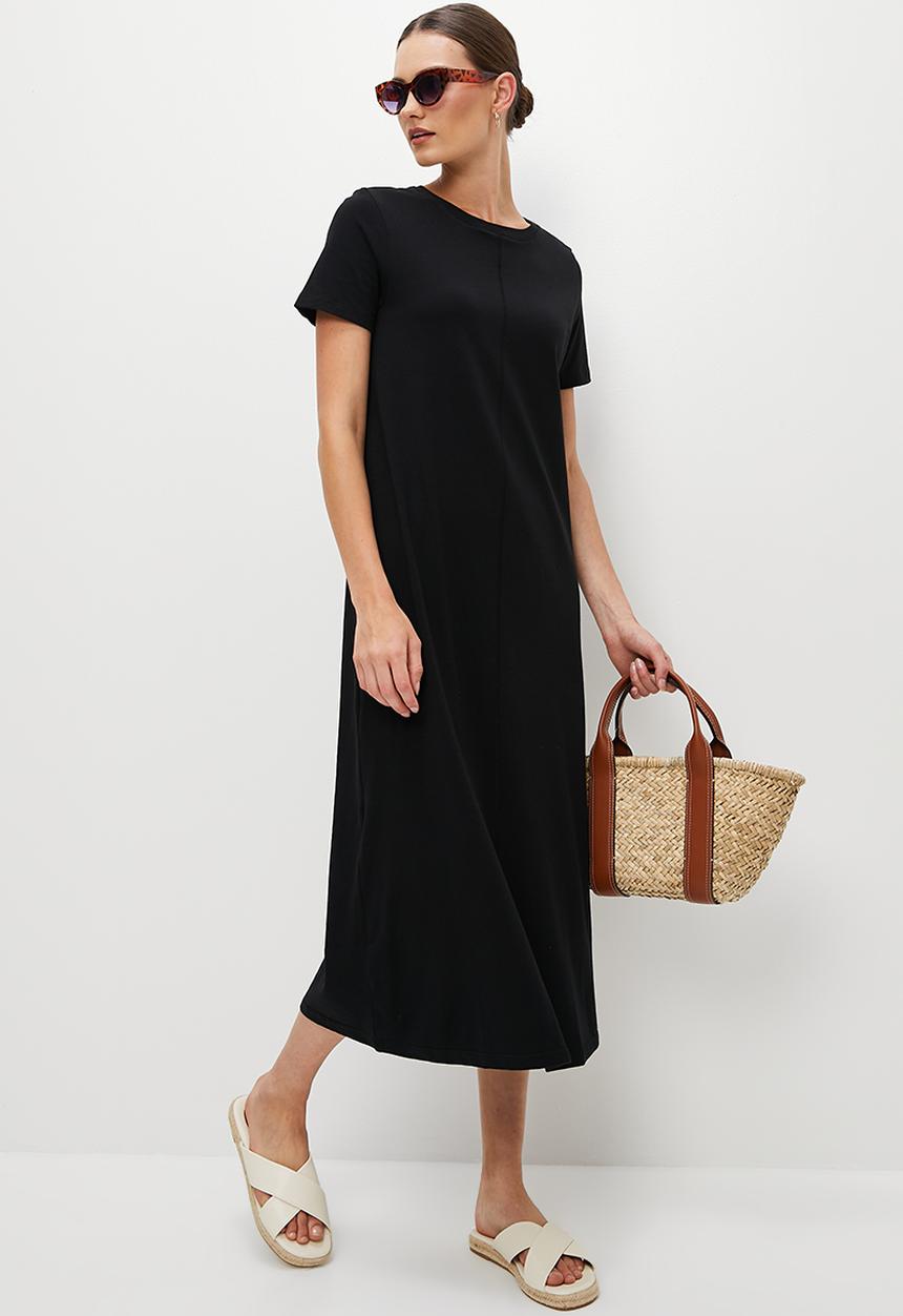 edit - Midi tee dress - black