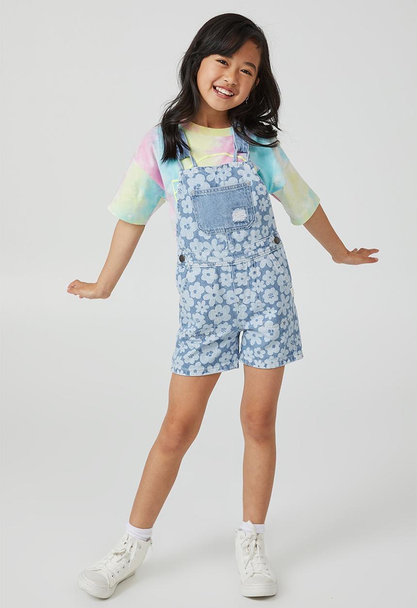 Cotton On - Ginnie slouch shortall - weekend wash/peggy pansy