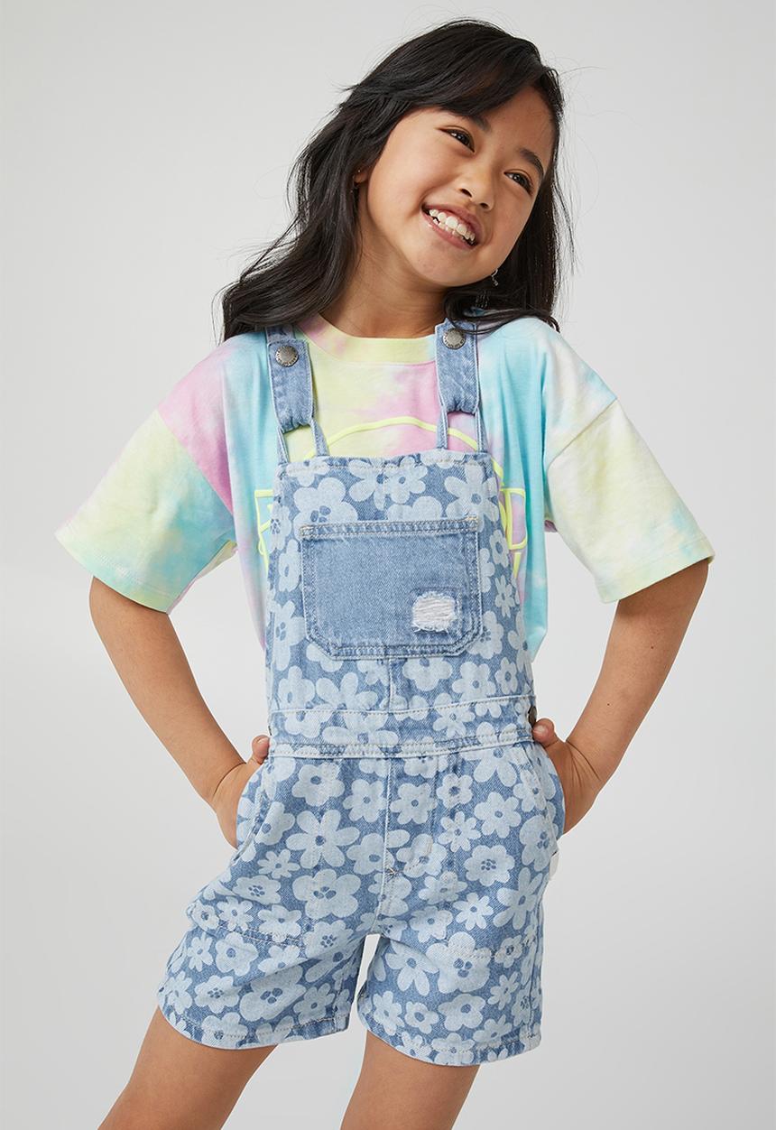 Cotton On - Ginnie slouch shortall - weekend wash/peggy pansy