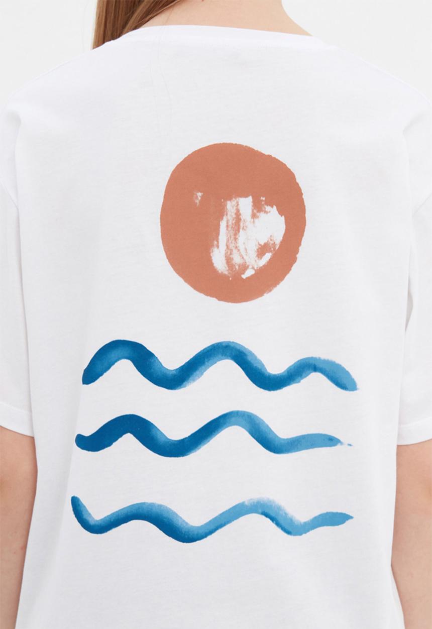 Trendyol - Printed boyfriend T-shirt - white