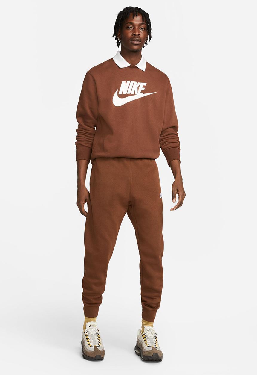Nike - M nsw club jogger bb - cacao wow & white 
