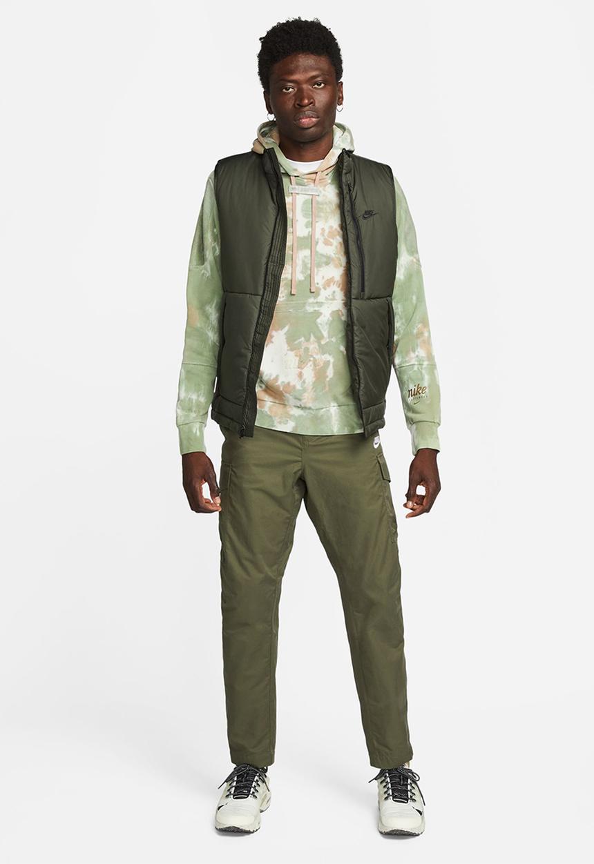Nike - M Nike club woven unlined utility pant - medium olive & white
