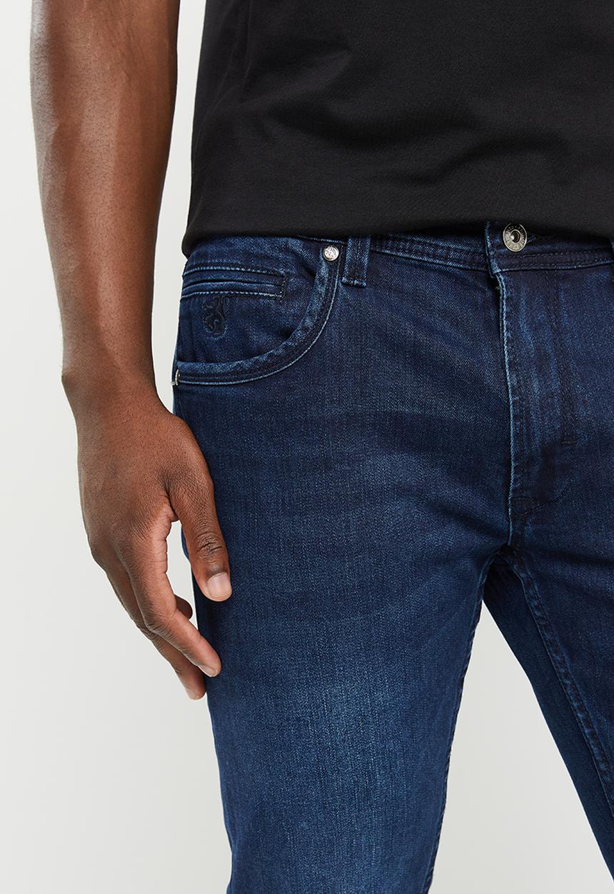 Pringle of Scotland - Light blue slim fit denim - dark indigo