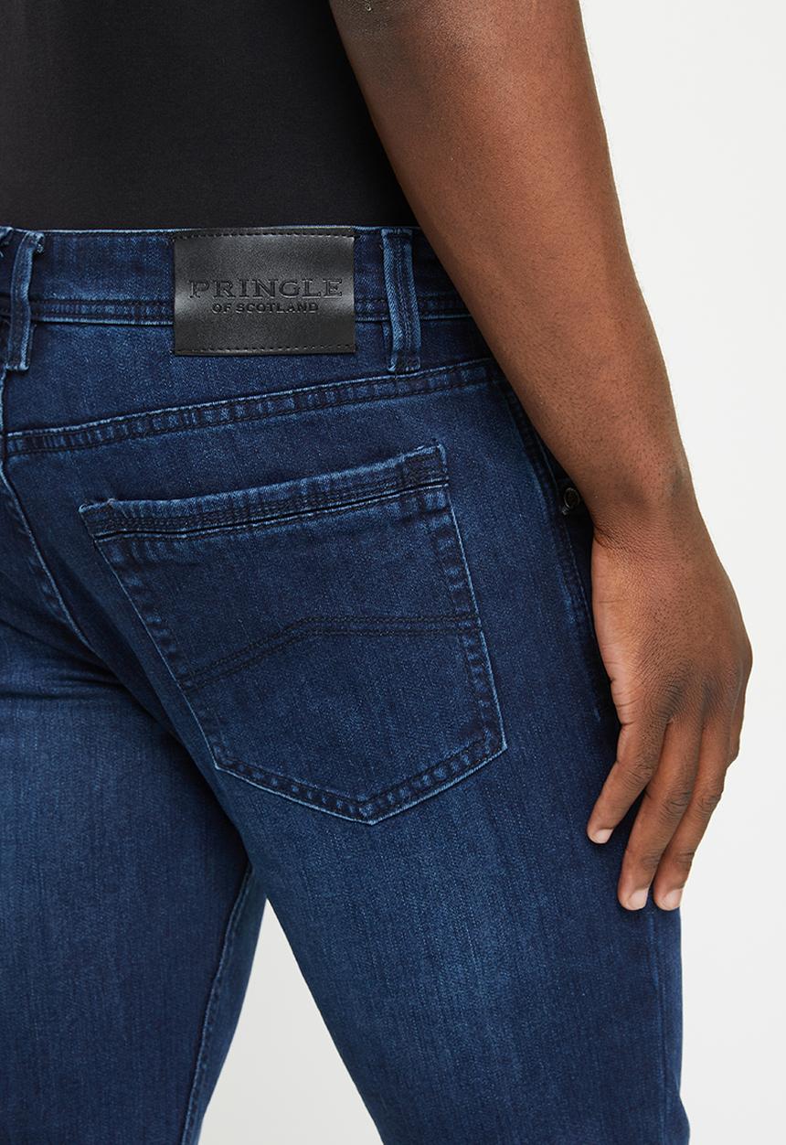 Pringle of Scotland - Light blue slim fit denim - dark indigo