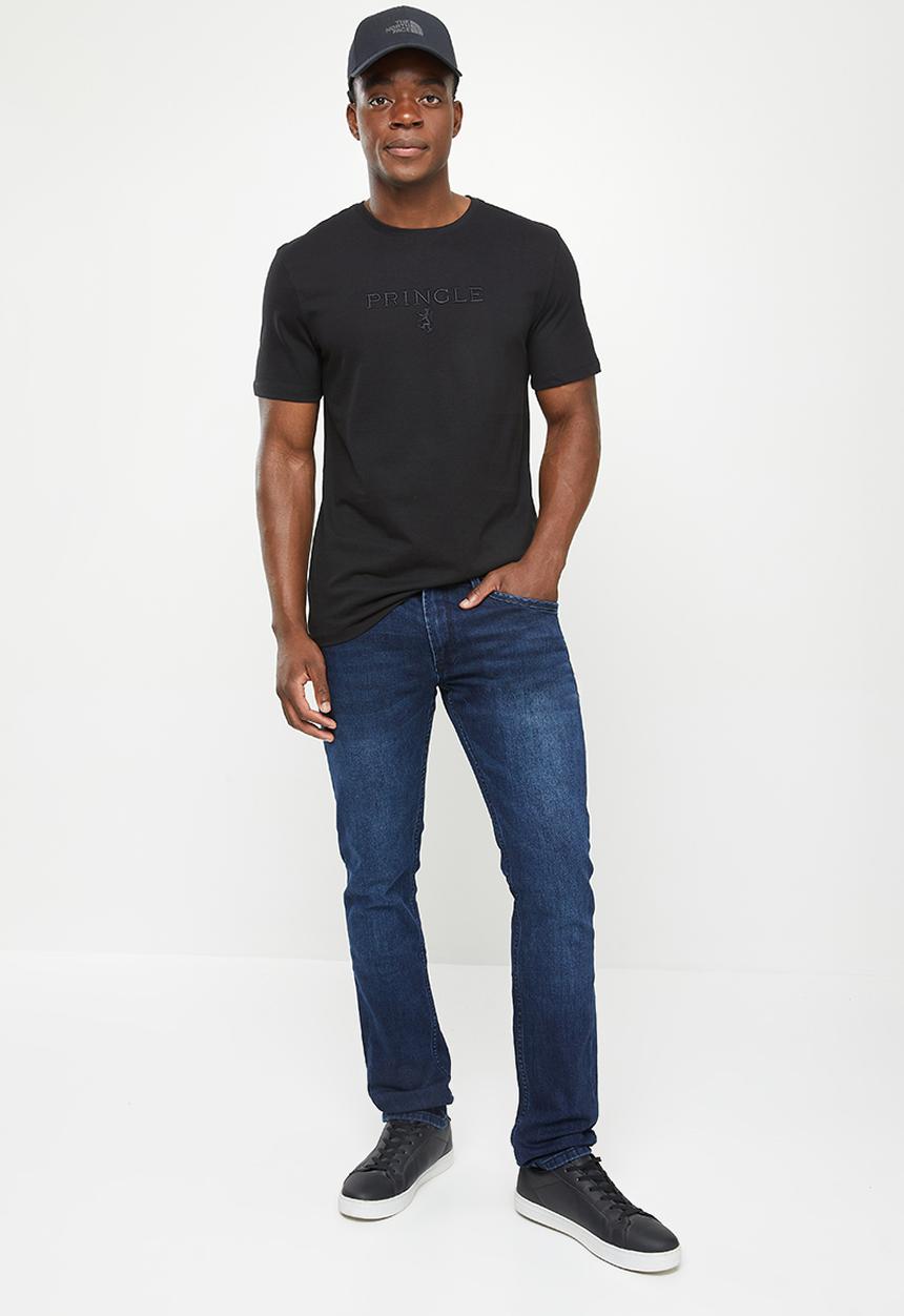 Pringle of Scotland - Light blue slim fit denim - dark indigo