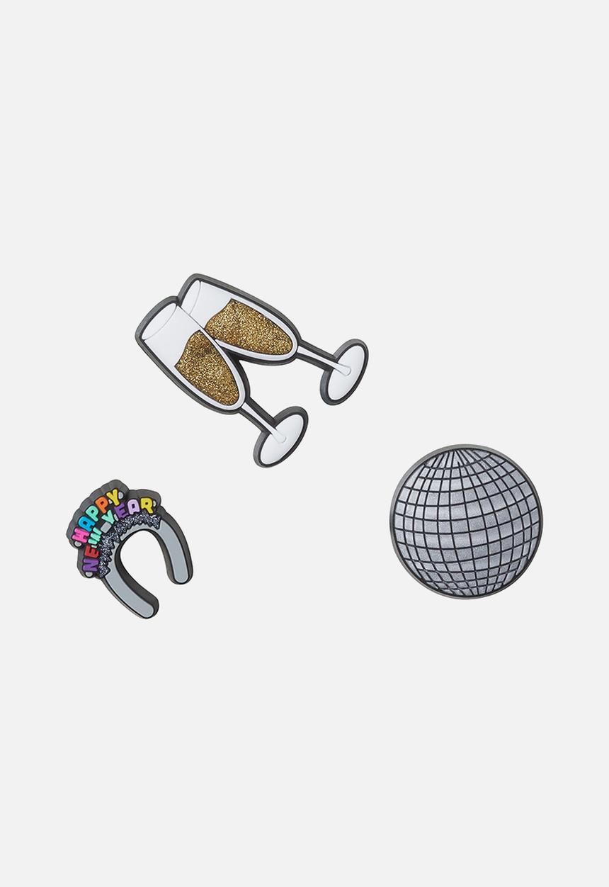 Crocs - New year 3 pack - grey & gold 