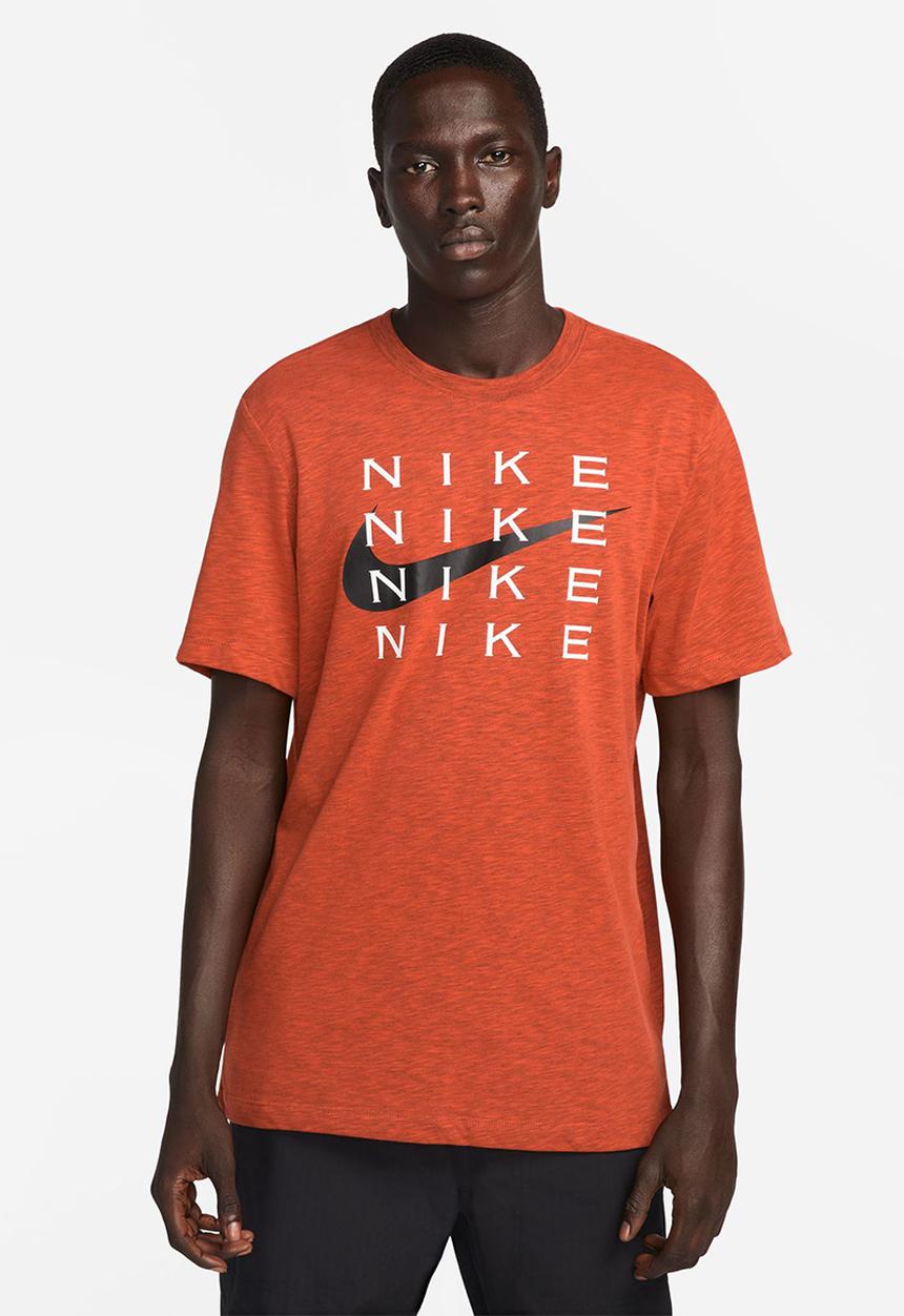 Nike - M Nike df tee slub hbr - picante red & black