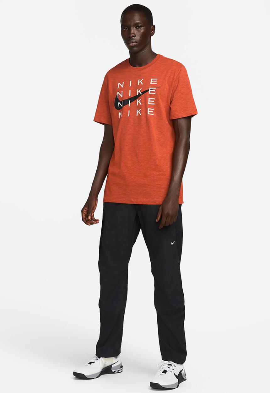 Nike - M Nike df tee slub hbr - picante red & black
