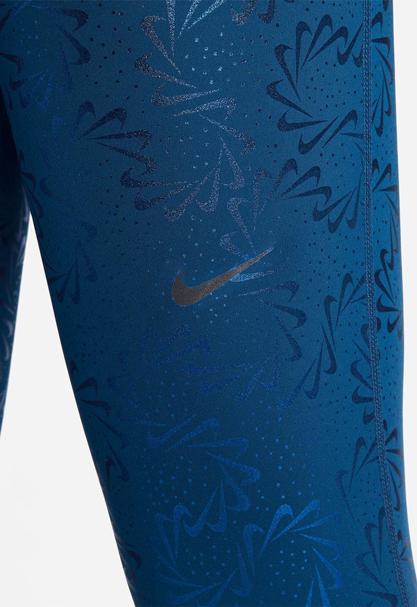 Nike - W Nike pro df mr tight aop - valerian blue & black