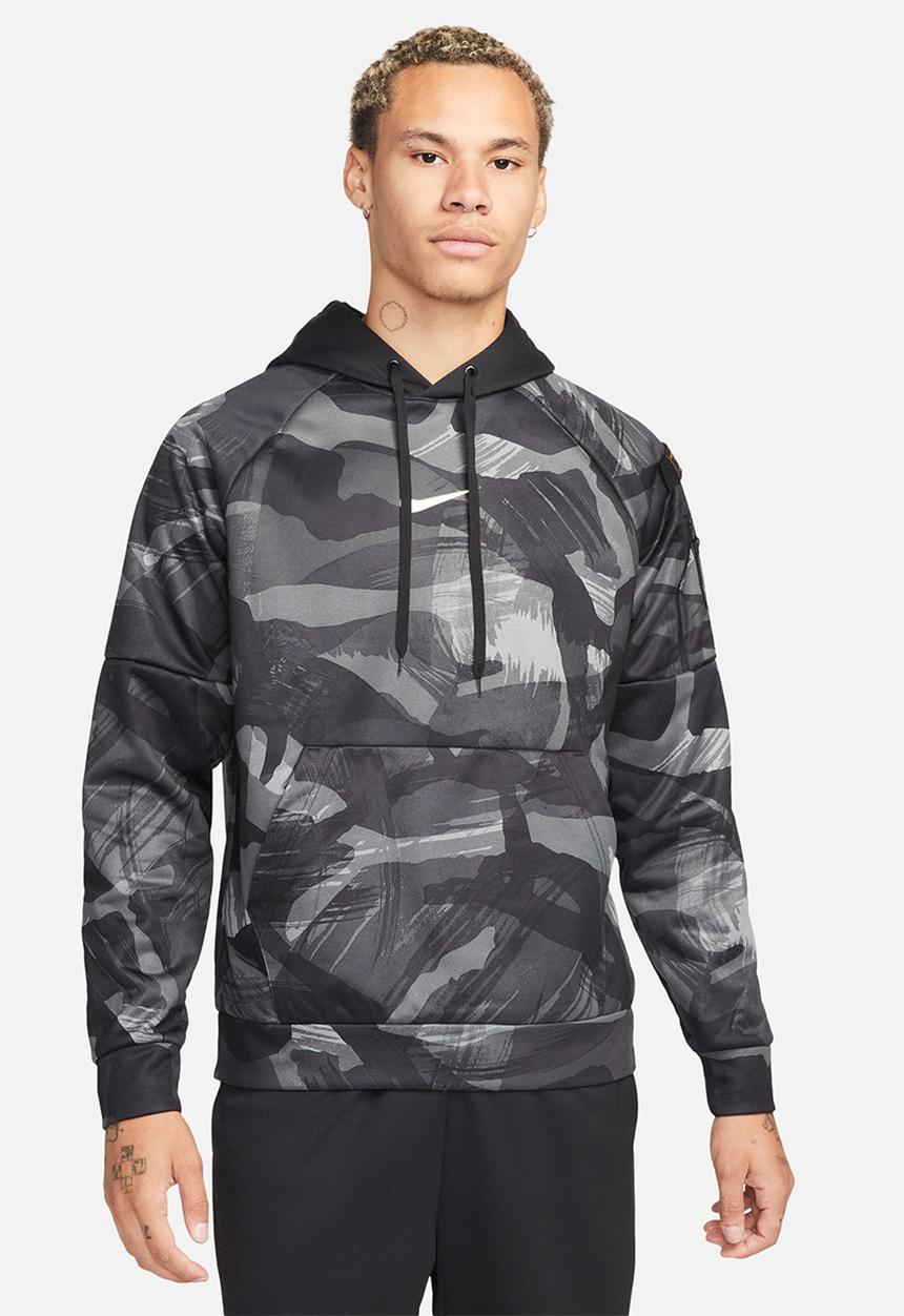 Nike - M Nike tf hoodie camo aop - black & coconut milk