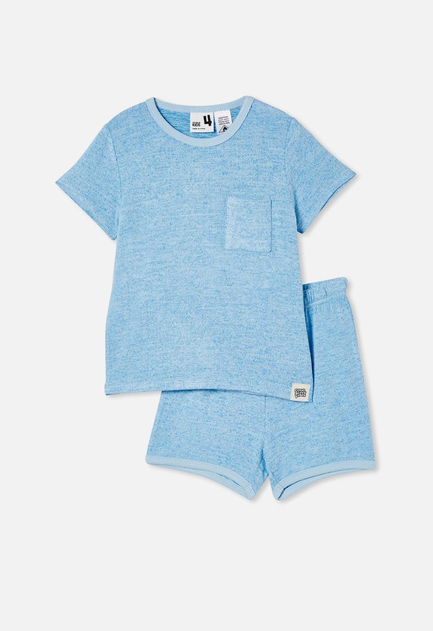 Cotton On - Max short sleeve pyjama set - blue punch/sky haze