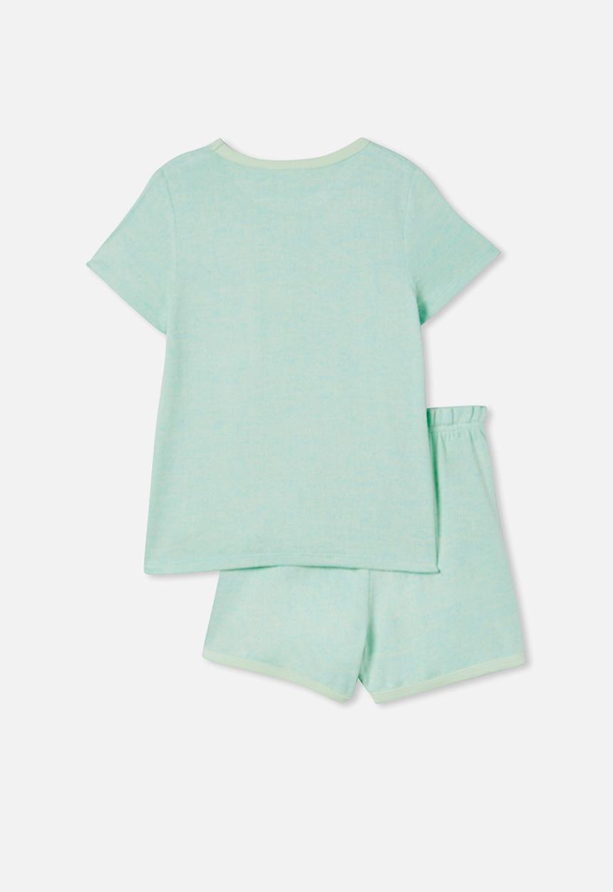 Cotton On - Max short sleeve pyjama set - washed spearmint/heaven blue