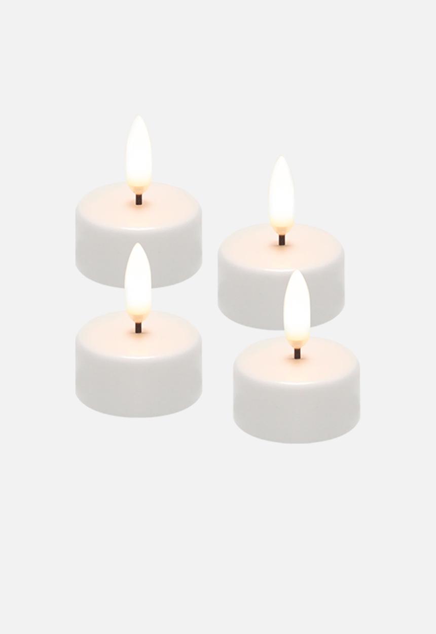 Eledea - LED tealight candles set of 4 - white