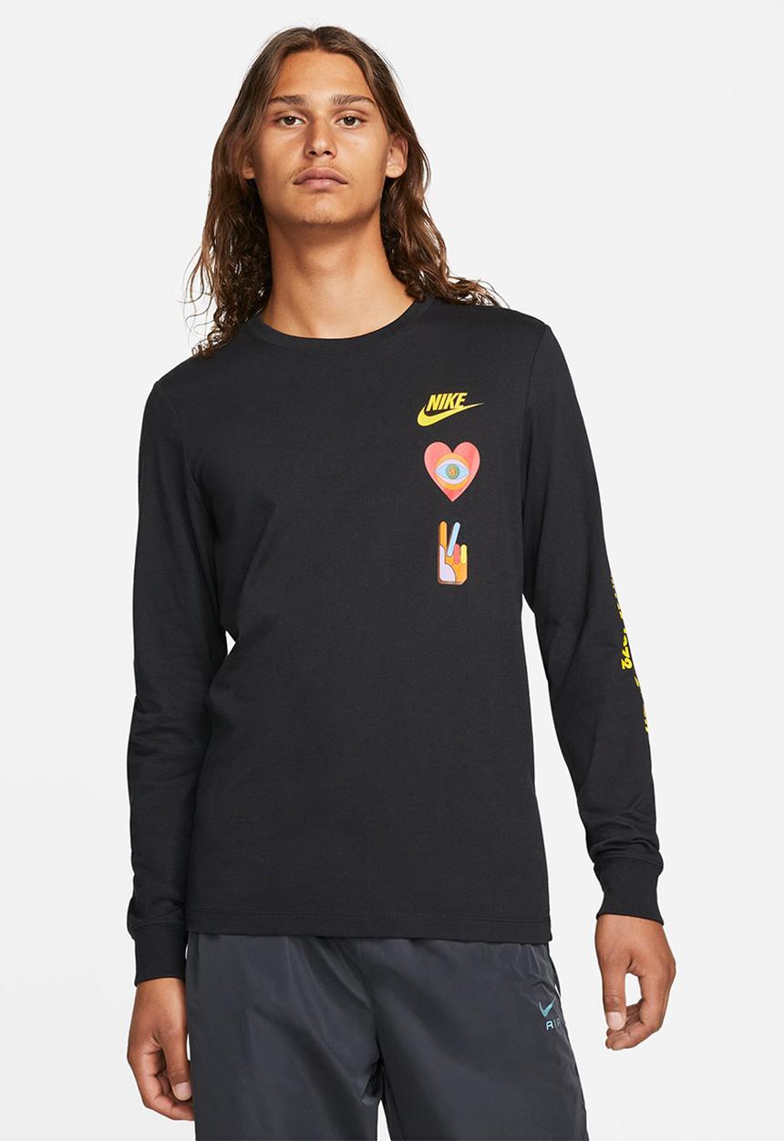 Nike - M nsw tee long sleeve so pack 1 lbr - black