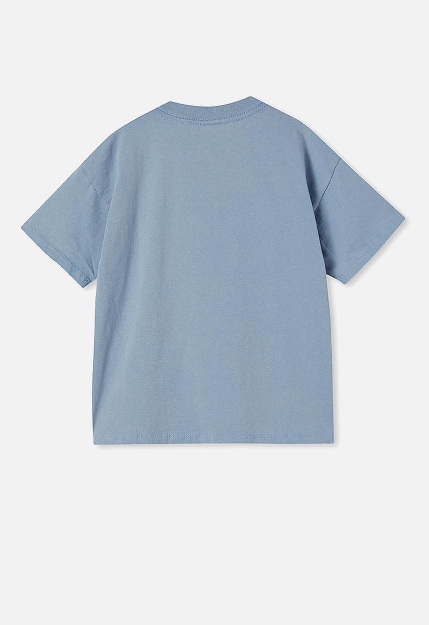 Cotton On - License drop shoulder short sleeve tee - lcn dis dusty blue /lion king