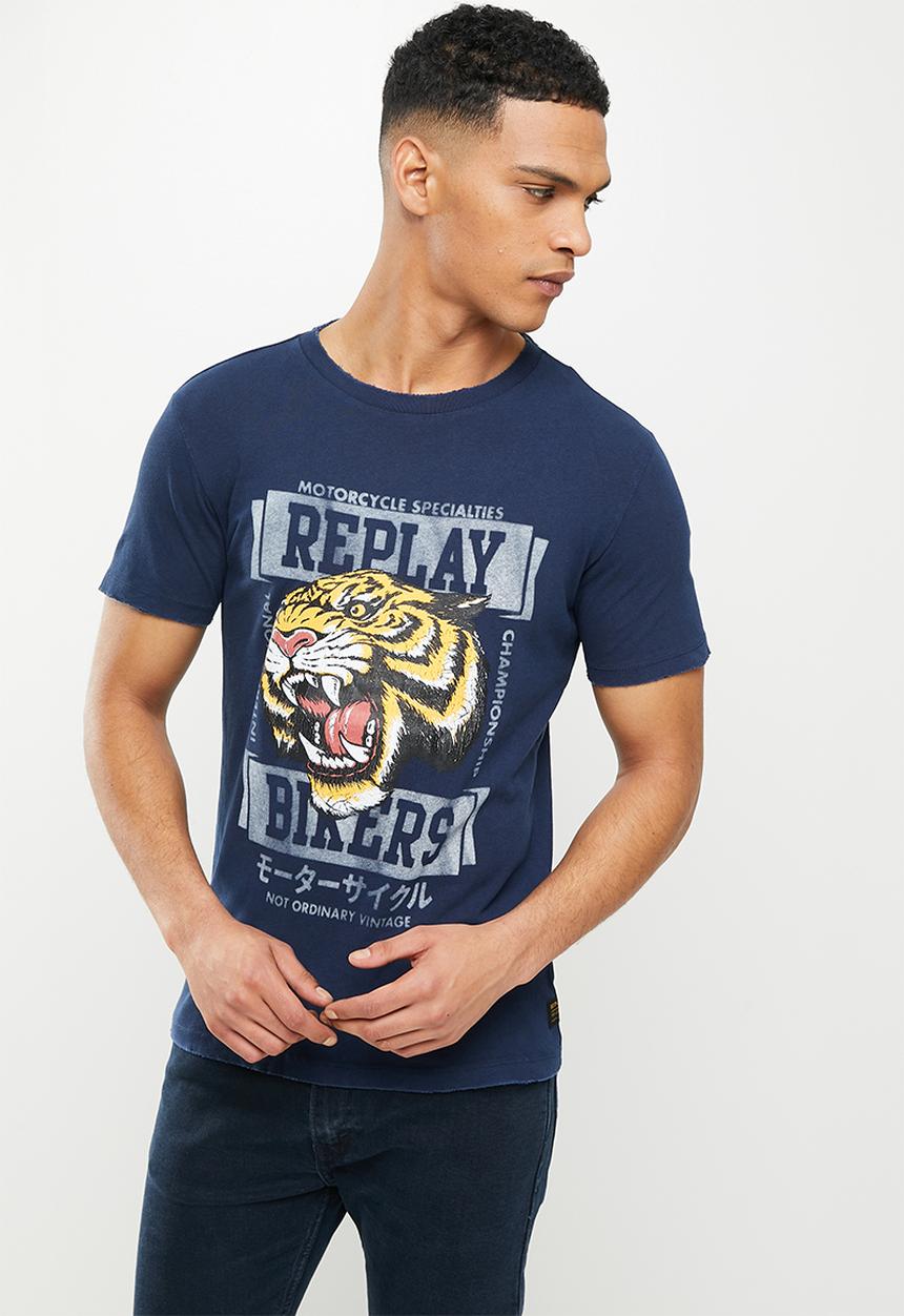 Replay - Replay dyed T-shirt - navy