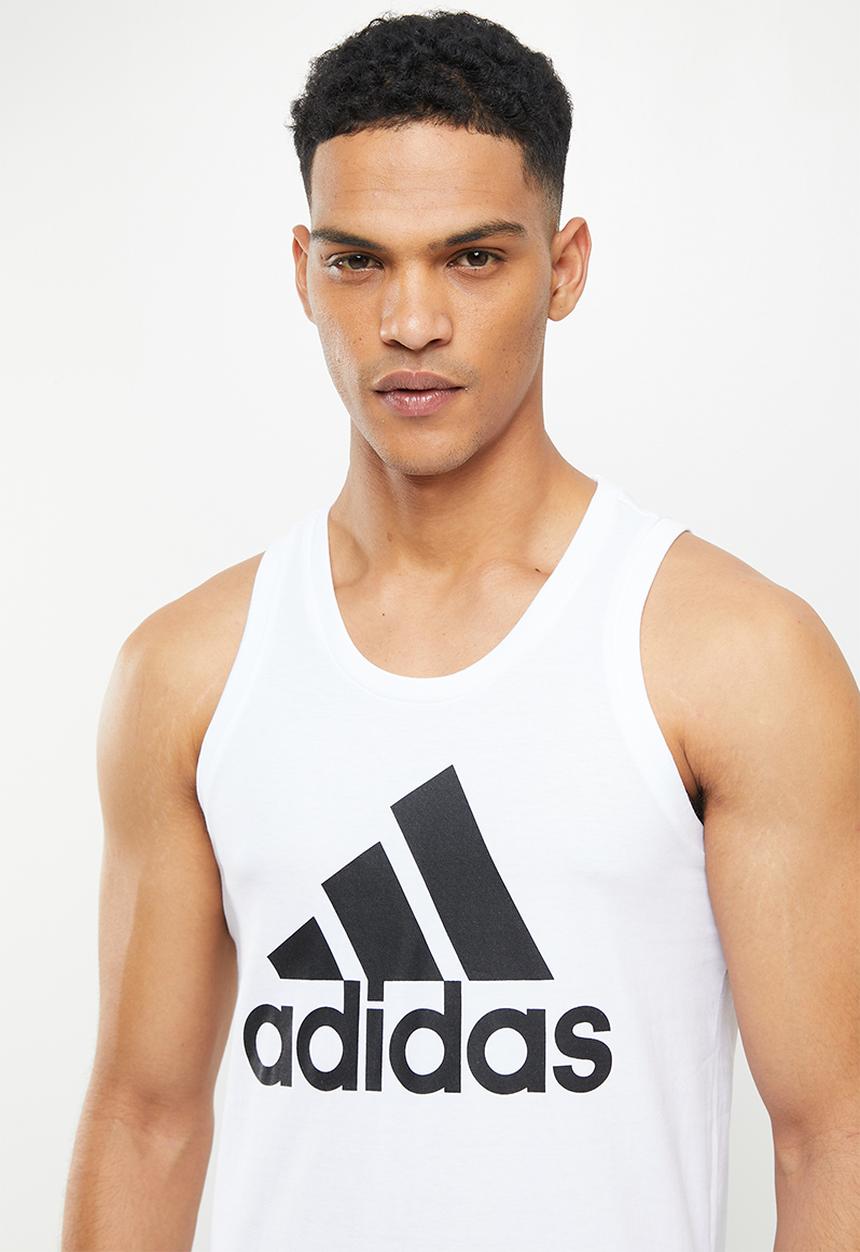 adidas Performance - M big logo sj tank top - white & black
