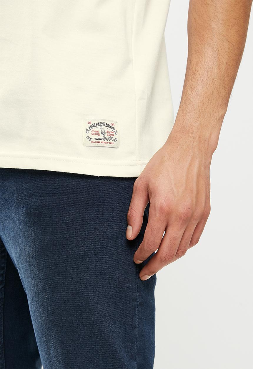 Holmes Bro's - Ubuntu short sleeve tee - cloud dancer