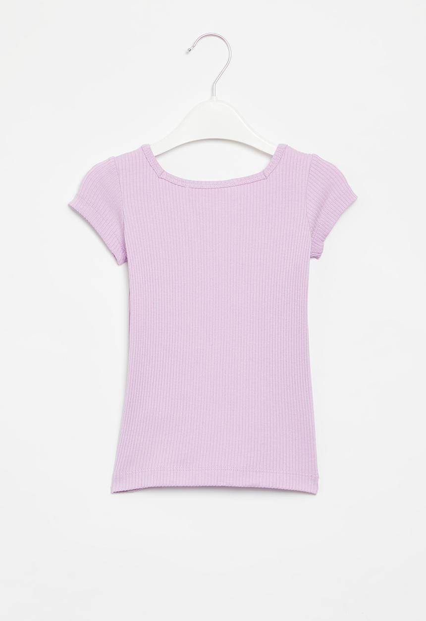 Superbalist - V-neck rib tee - lilac