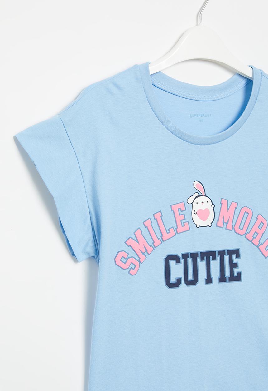 Superbalist - Boxy graphic tee - blue