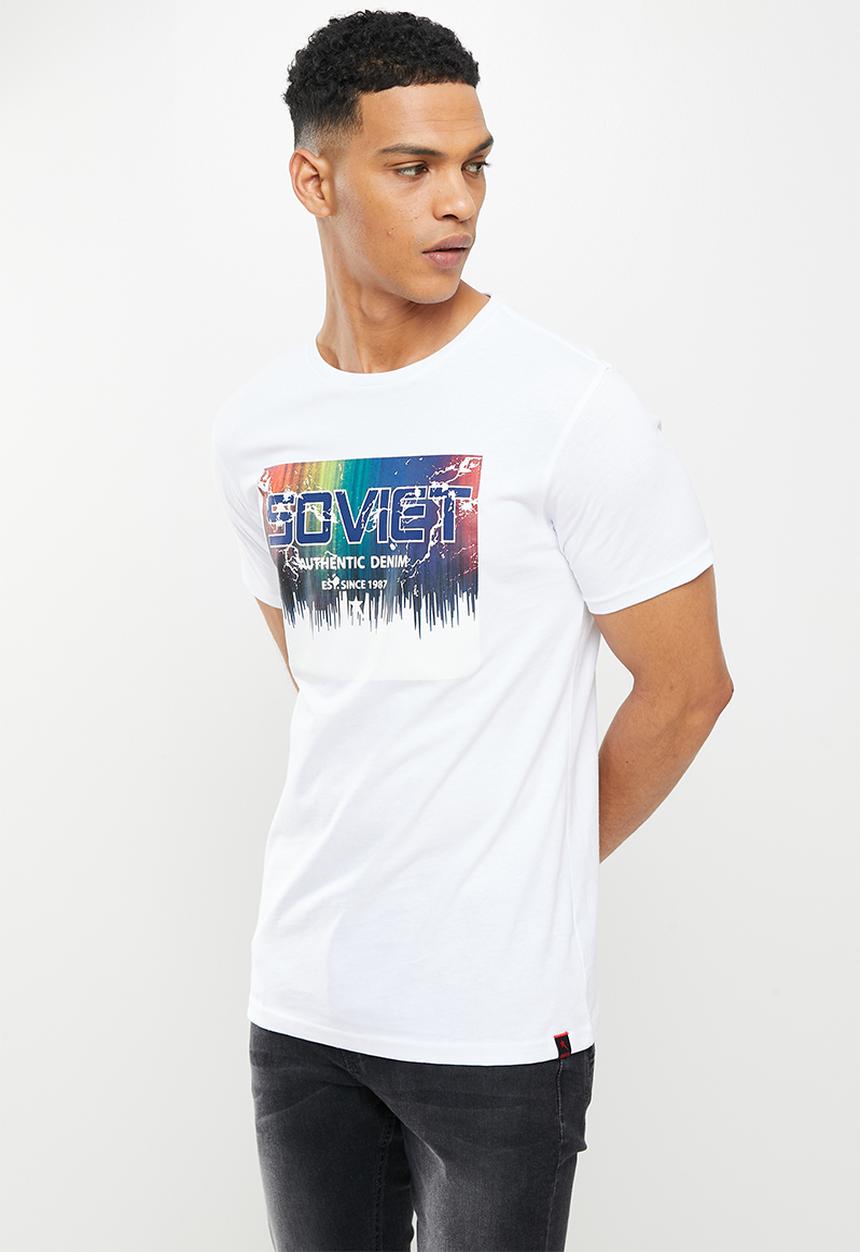 SOVIET - M lian short sleeve logo tee - white