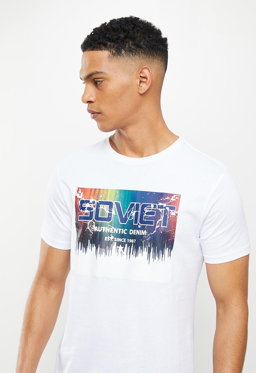 SOVIET - M lian short sleeve logo tee - white