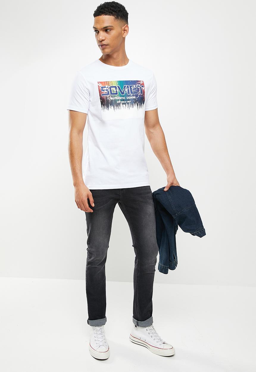 SOVIET - M lian short sleeve logo tee - white