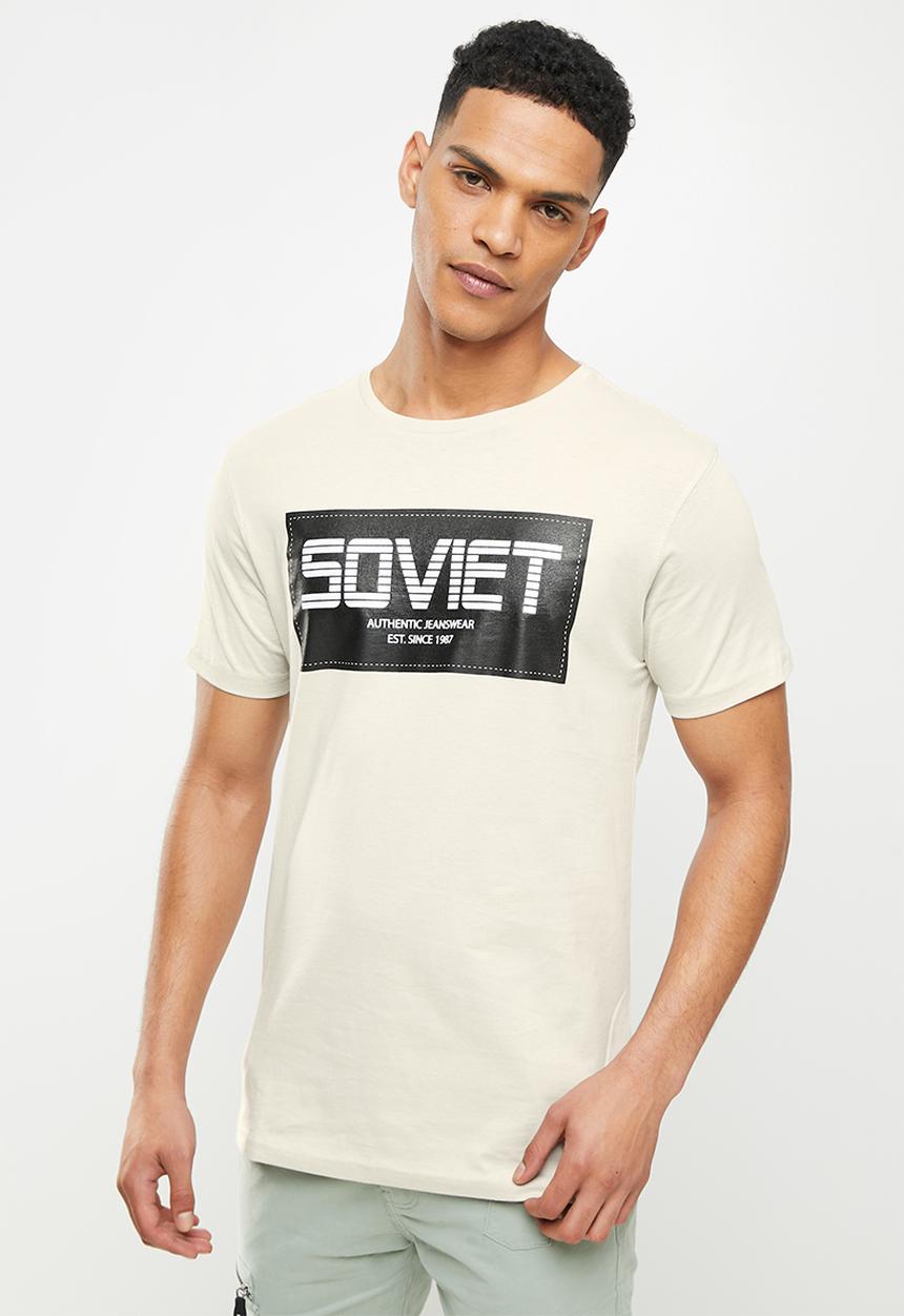 SOVIET - M riggs short sleeve logo tee - new grey
