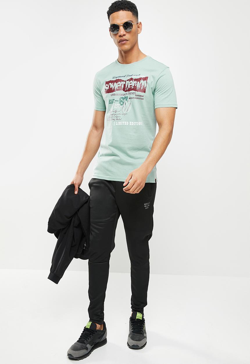 SOVIET - M azlan short sleeve logo tee - biscay blue