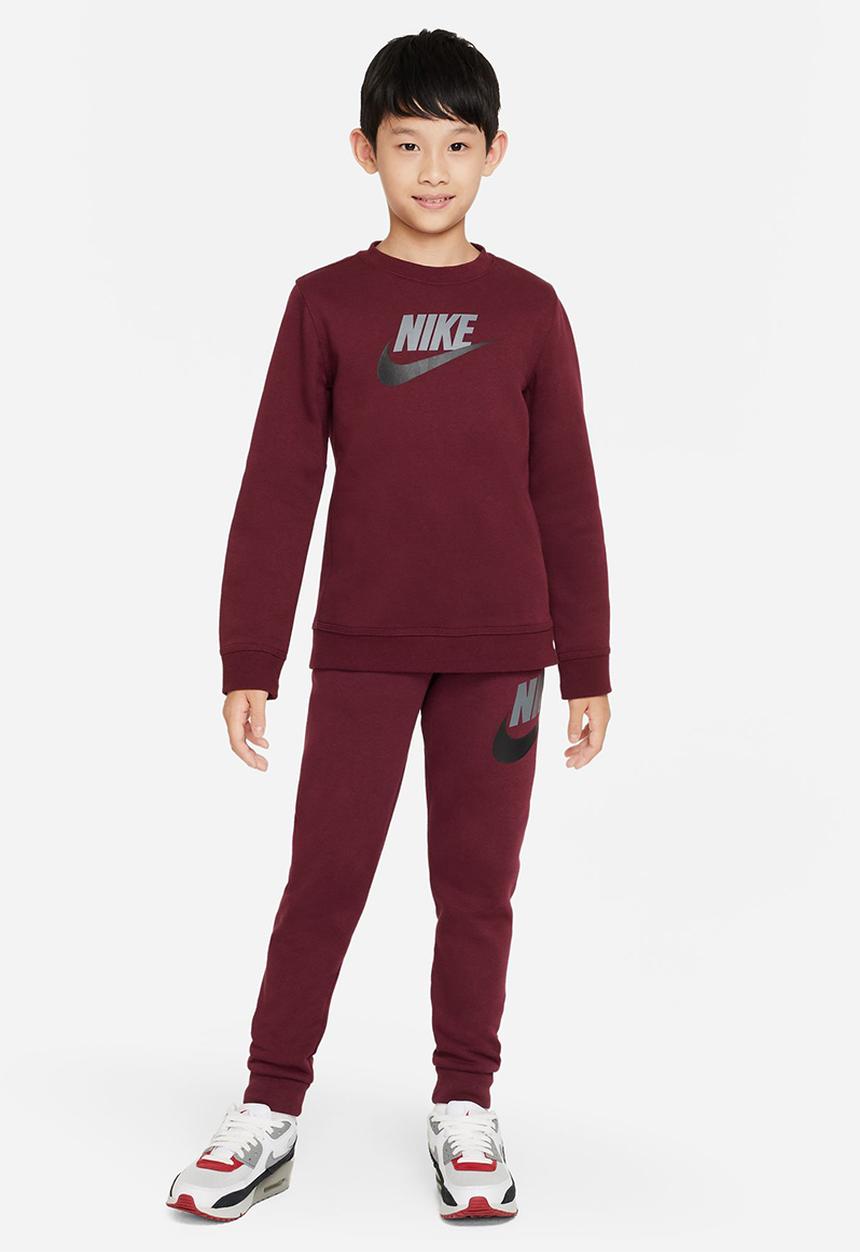 Nike - B nsw club + hbr pant - dark beetroot/dark beetroot/black