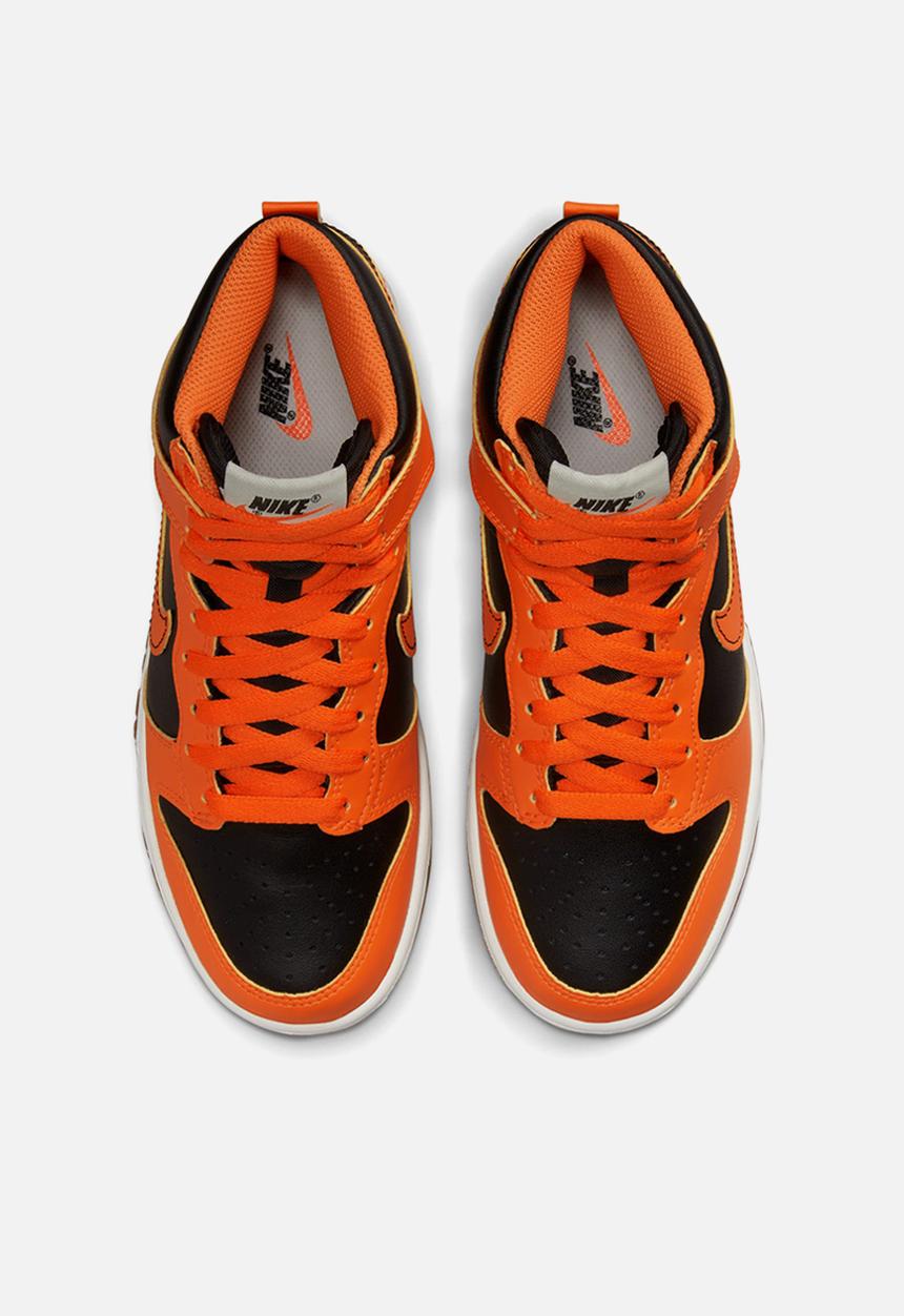 Nike - Nike dunk high - black & safety orange-yellow strike