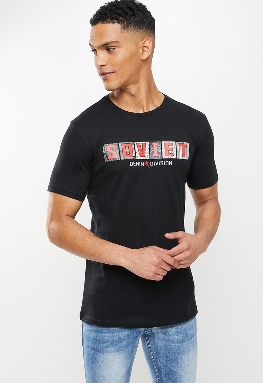 SOVIET - M campbell short sleeve logo tee - black