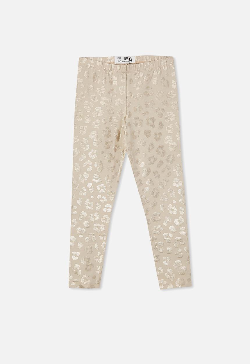Cotton On - Huggie tights - rainy day/leopard