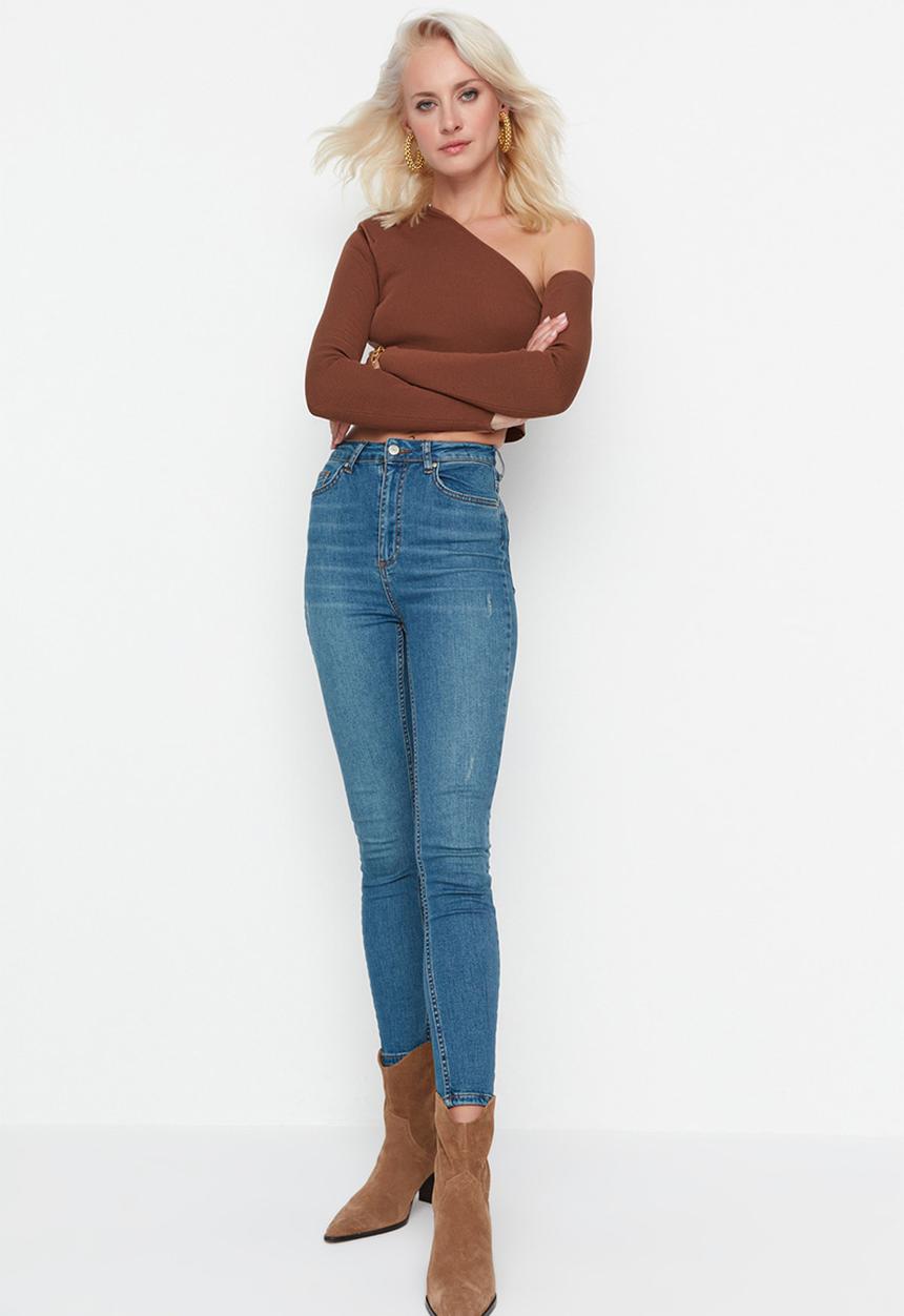 Trendyol - High waist skinny jeans - blue