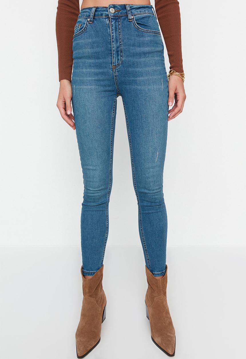 Trendyol - High waist skinny jeans - blue