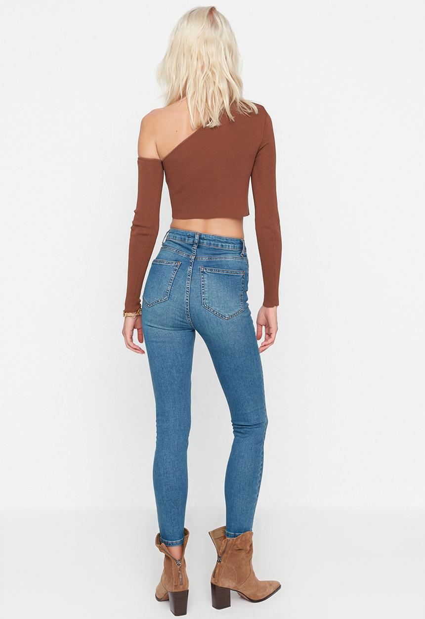 Trendyol - High waist skinny jeans - blue