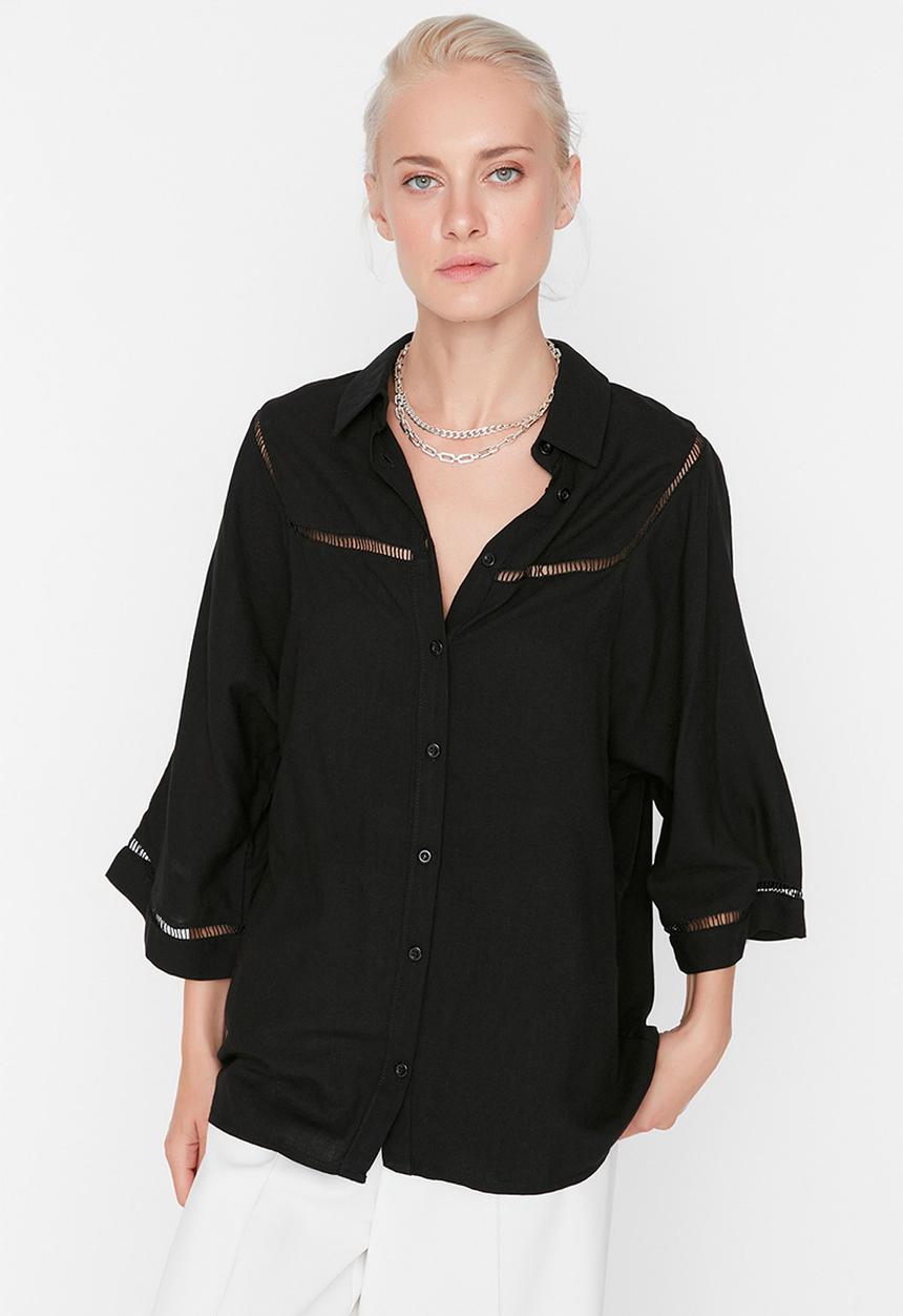 Trendyol - Loose fit shirt - black