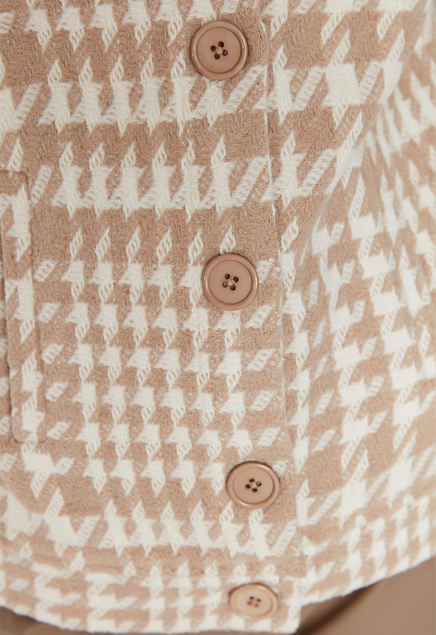 Trendyol - Oversized long basic shacket - camel