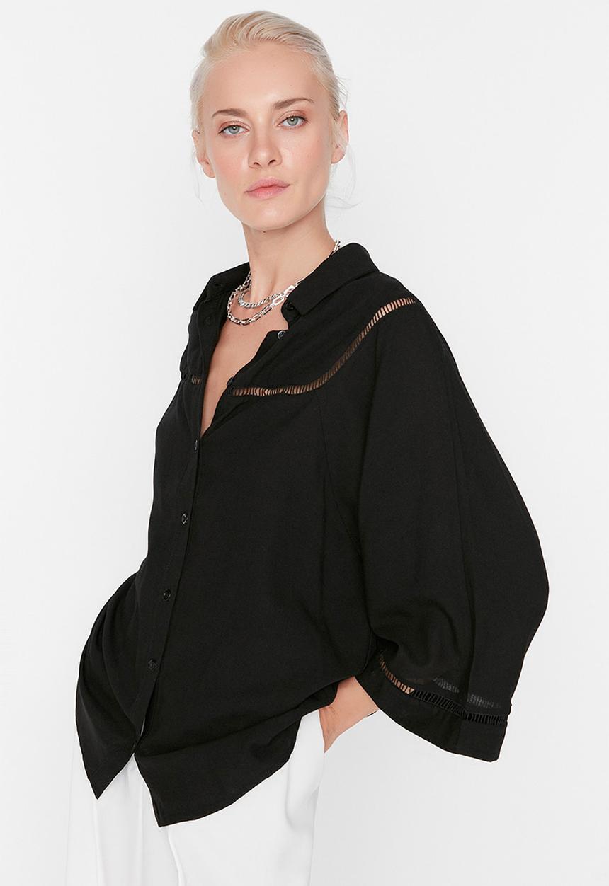 Trendyol - Loose fit shirt - black