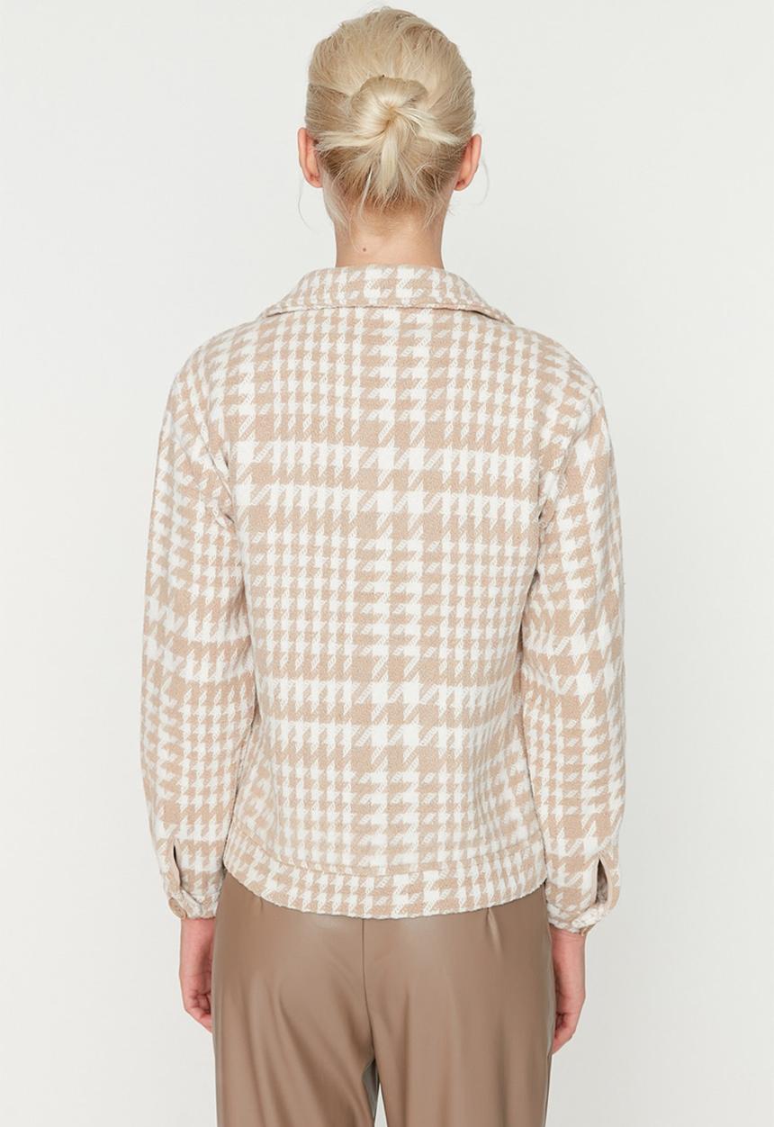Trendyol - Oversized long basic shacket - camel