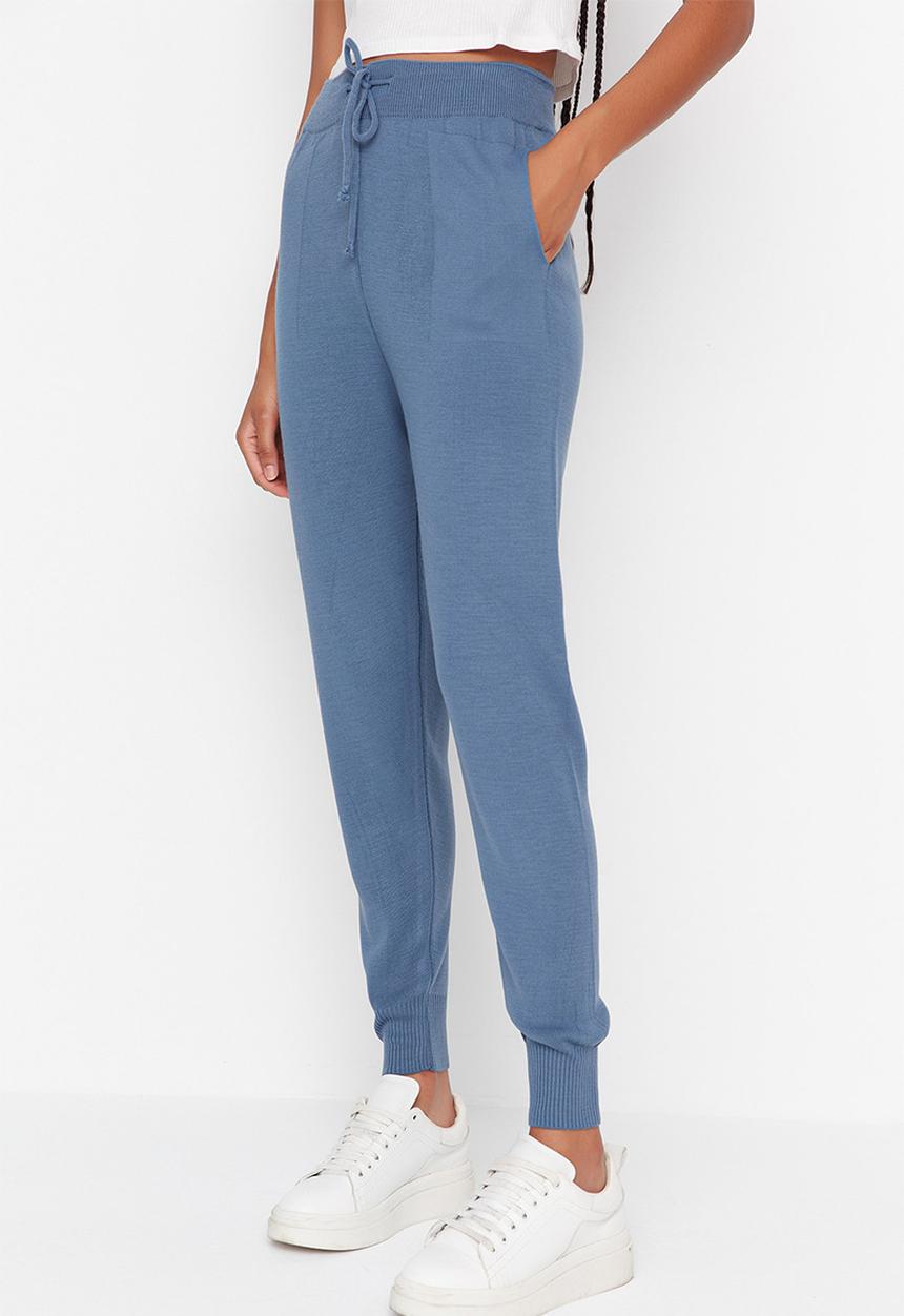 Trendyol - High waist knit trousers - indigo
