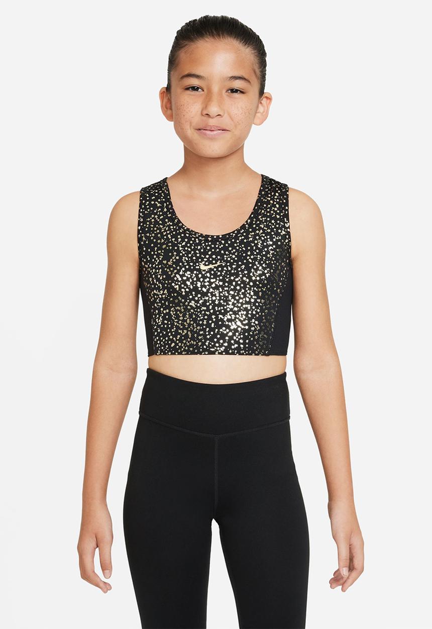 Nike - G nk df one tank wc - black & metallic gold