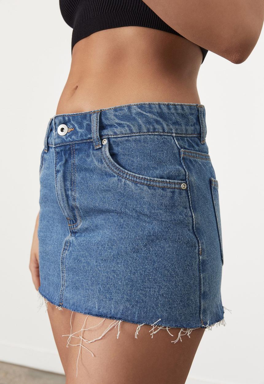 Factorie - Denim micro mini skirt - lake blue