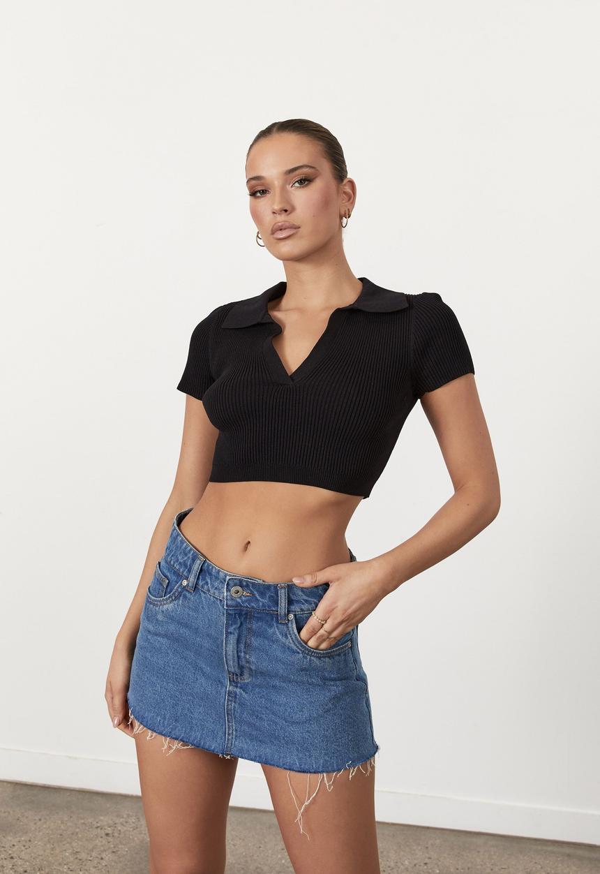 Factorie - Denim micro mini skirt - lake blue