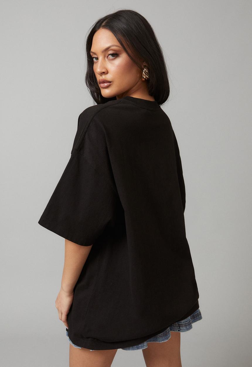 Factorie - Oversized graphic tee - highs lows/black