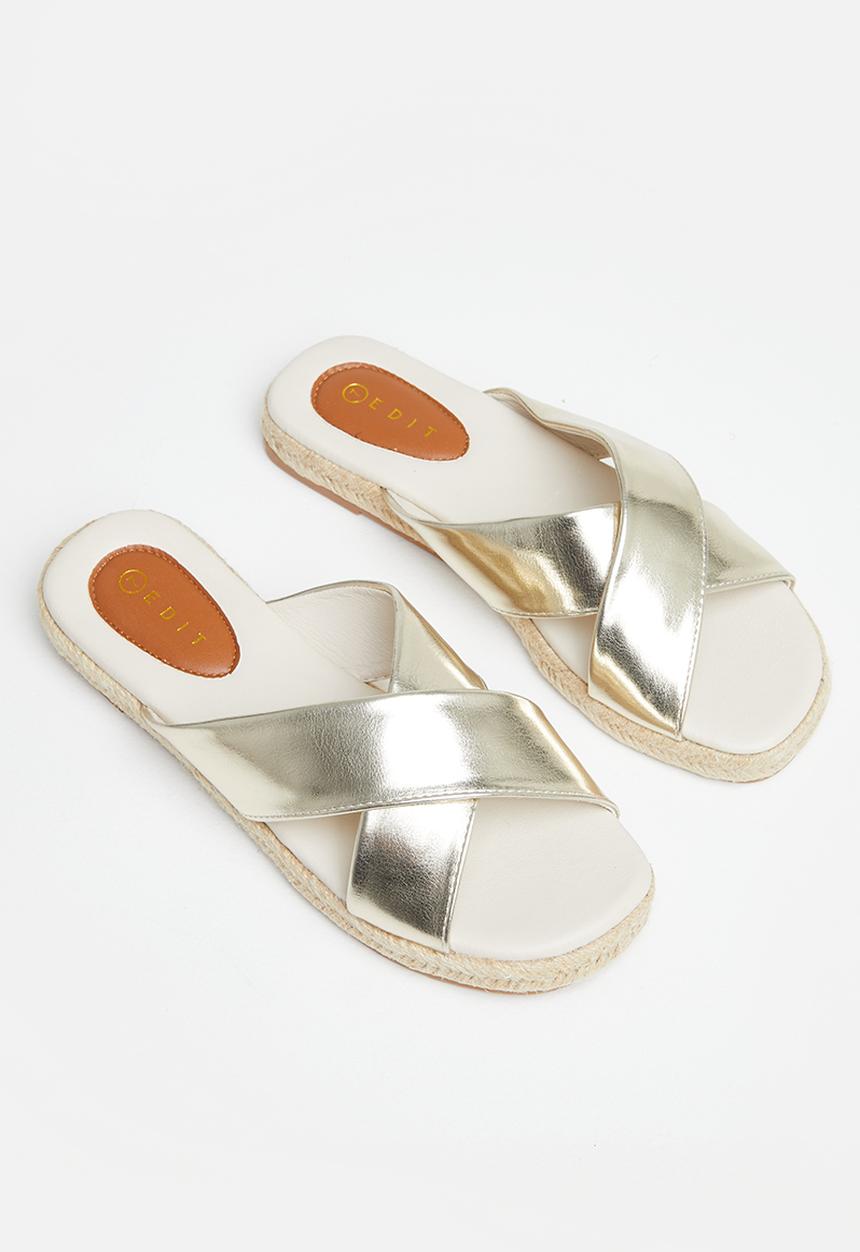 edit - Robyn espadrille mule - gold