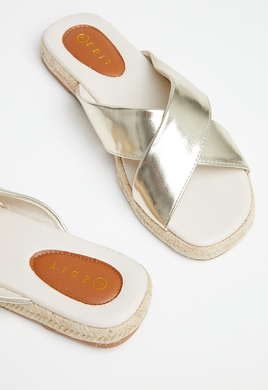 edit - Robyn espadrille mule - gold